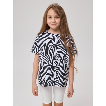 .60-17 КТ Футболка "Зебра" оверсайз со спущенным плечом